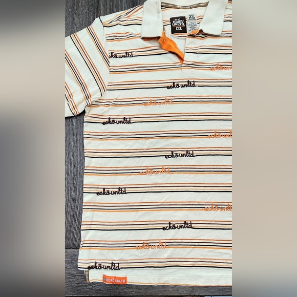 Ecko Unltd Vintage Striped Polo Men's Size XL - Picture 8 of 13